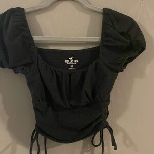 Hollister black crop top